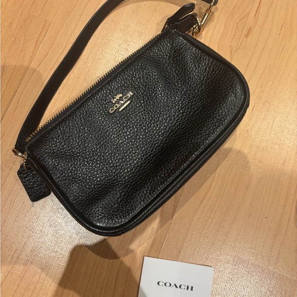 Coach Handbags - Coach Pebbled Black Leather Mini Bag
